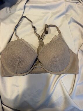 Auden Lacey Grey Front Clasp Bra